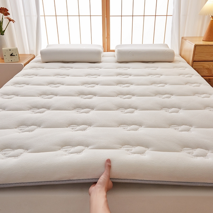 91家纺网 家纺一手货源 找家纺 优莱床垫 2026新款羊毛床垫-单边款 羊毛床垫单边米白