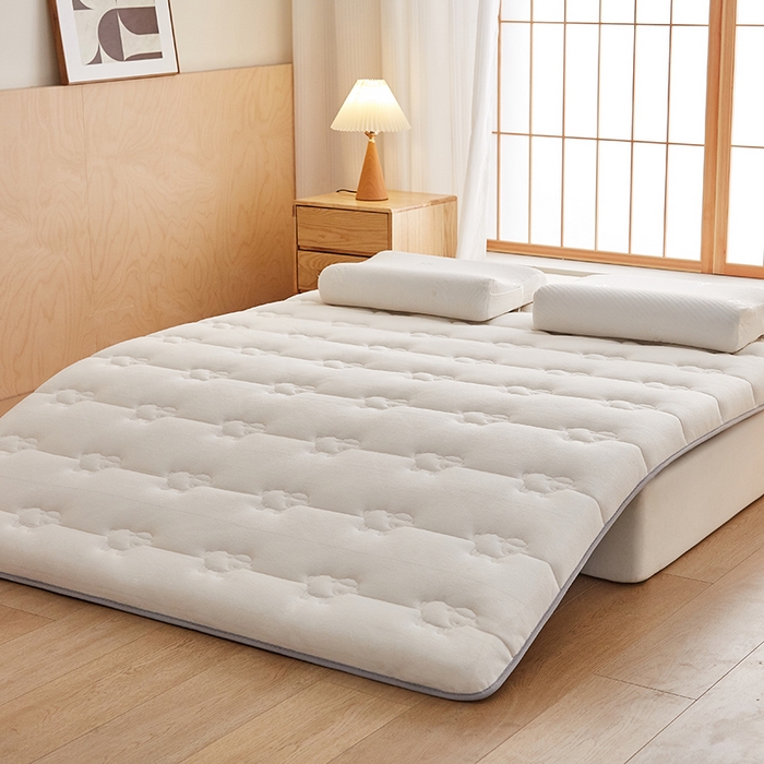 91家纺网 家纺一手货源 找家纺 优莱床垫 2026新款羊毛床垫-单边款 羊毛床垫单边米白