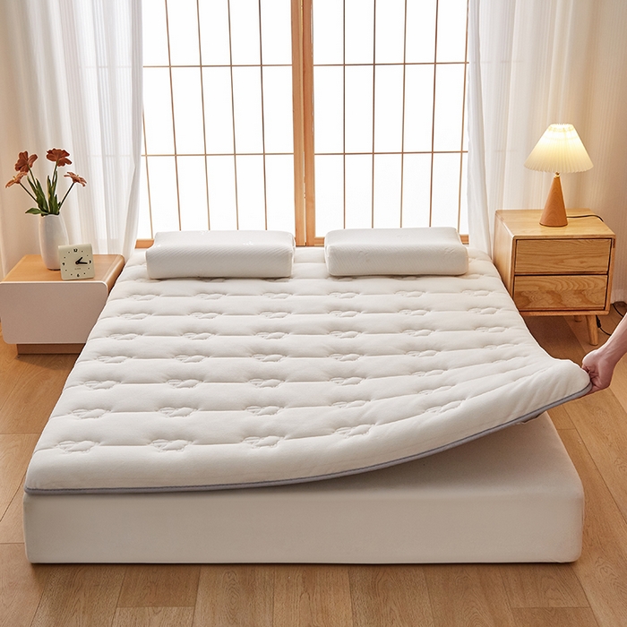 91家纺网 家纺一手货源 找家纺 优莱床垫 2026新款羊毛床垫-单边款 羊毛床垫单边米白