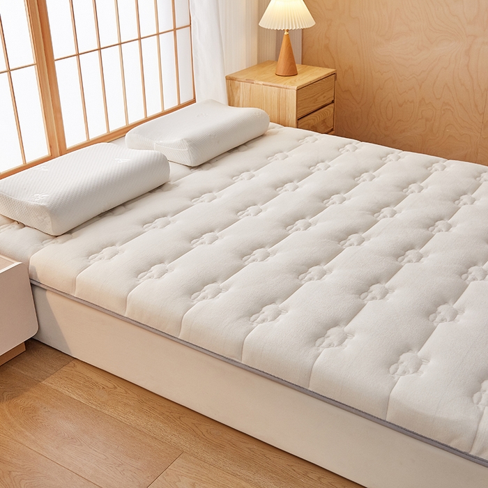 91家纺网 家纺一手货源 找家纺 优莱床垫 2026新款羊毛床垫-单边款 羊毛床垫单边米白