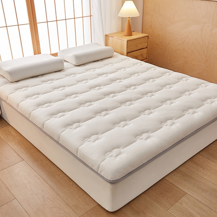 91家纺网 家纺一手货源 找家纺 优莱床垫 2026新款羊毛床垫-单边款 羊毛床垫单边米白