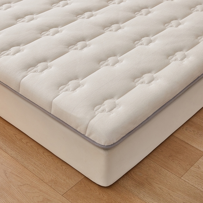 91家纺网 家纺一手货源 找家纺 优莱床垫 2026新款羊毛床垫-单边款 羊毛床垫单边米白