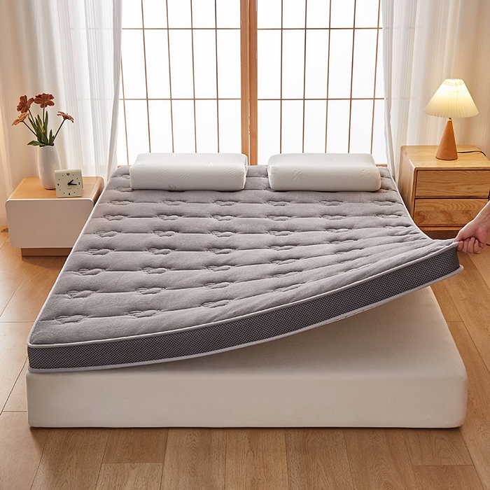 91家纺网 家纺一手货源 找家纺 优莱床垫 2026新款羊毛床垫-立体款 羊毛床垫立体灰色