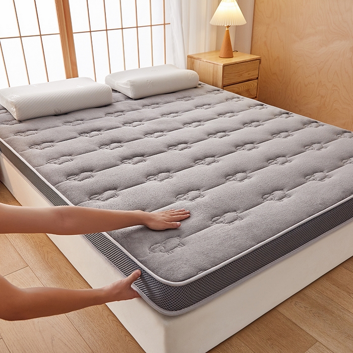 91家纺网 家纺一手货源 找家纺 优莱床垫 2026新款羊毛床垫-立体款 羊毛床垫立体灰色