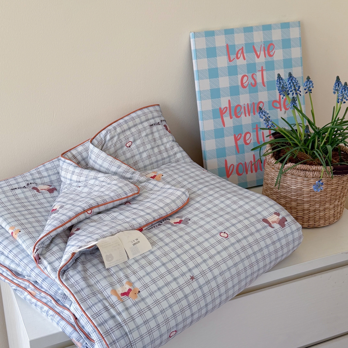 91家纺网 家纺一手货源 找家纺 暖生活 2026春夏新款A类牛奶针织棉夏被夏凉被空调被 围巾小狗