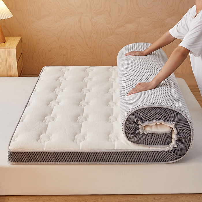 优莱床垫 2026新款羊毛床垫-立体款 羊毛床垫立体米白