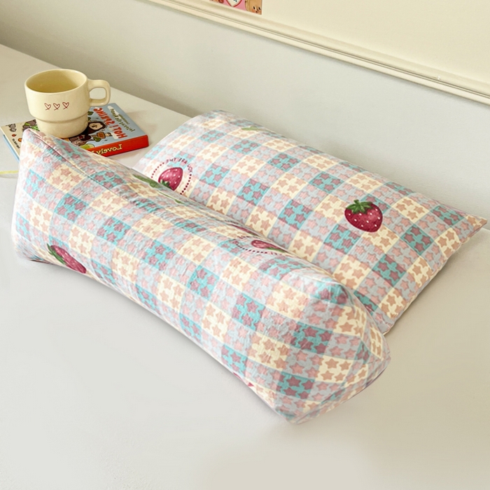 小桃姐家纺 2026新款三角荞麦枕头二合一组合款全荞麦壳枕芯护颈椎枕腰靠枕 二合一荞麦枕-有草莓的地方