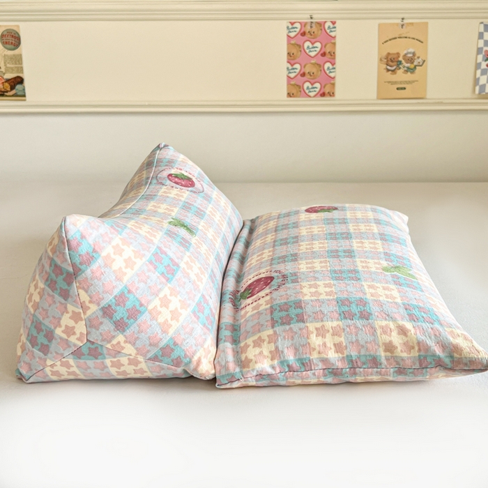 91家纺网 家纺一手货源 找家纺 小桃姐家纺 2026新款三角荞麦枕头二合一组合款全荞麦壳枕芯护颈椎枕腰靠枕 二合一荞麦枕-有草莓的地方