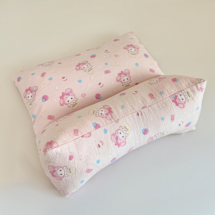 91家纺网 家纺一手货源 找家纺 小桃姐家纺 2026新款三角荞麦枕头二合一组合款全荞麦壳枕芯护颈椎枕腰靠枕 二合一荞麦枕-草莓甜筒