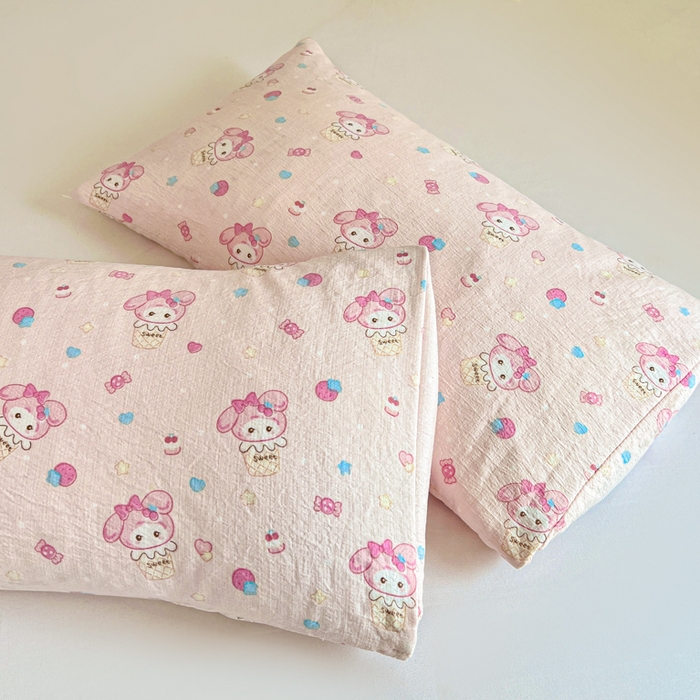 91家纺网 家纺一手货源 找家纺 小桃姐家纺 2026新款三角荞麦枕头二合一组合款全荞麦壳枕芯护颈椎枕腰靠枕 二合一荞麦枕-草莓甜筒