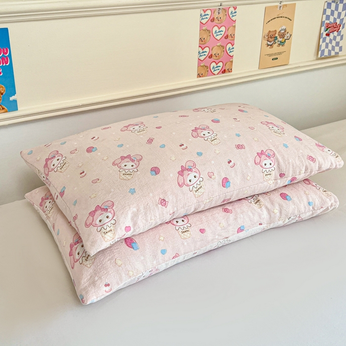 91家纺网 家纺一手货源 找家纺 小桃姐家纺 2026新款三角荞麦枕头二合一组合款全荞麦壳枕芯护颈椎枕腰靠枕 二合一荞麦枕-草莓甜筒