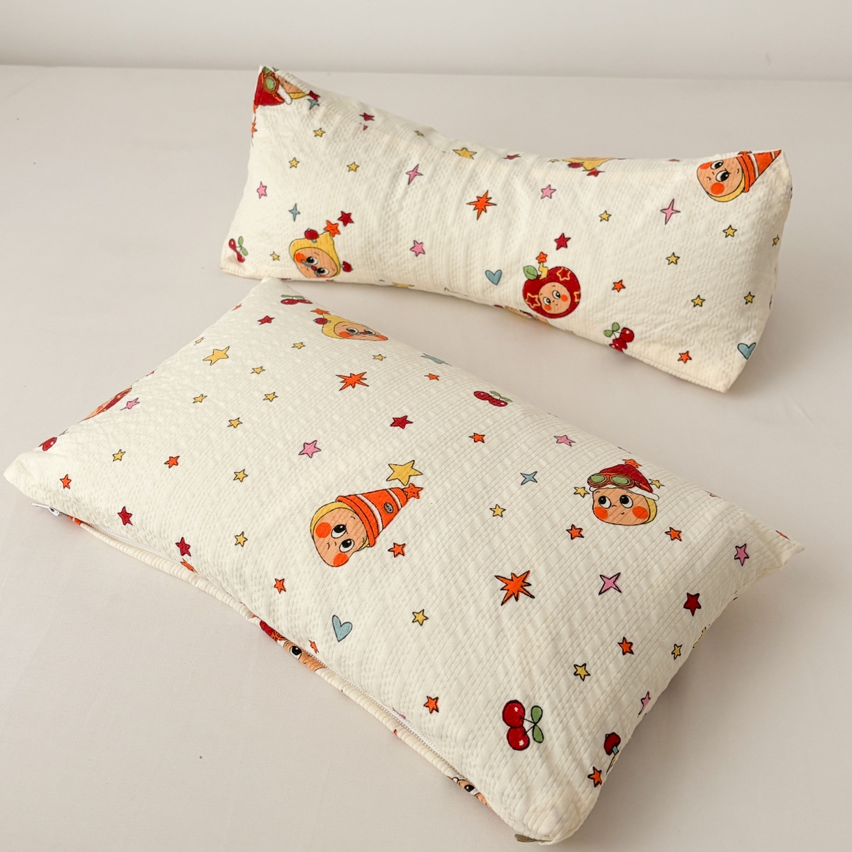 91家纺网 家纺一手货源 找家纺 小桃姐家纺 2026新款三角荞麦枕头二合一组合款全荞麦壳枕芯护颈椎枕腰靠枕 二合一荞麦枕-星星仔