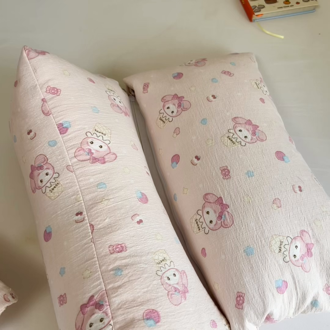 91家纺网 家纺一手货源 找家纺 小桃姐家纺 2026新款三角荞麦枕头二合一组合款全荞麦壳枕芯护颈椎枕腰靠枕 二合一荞麦枕-草莓甜筒