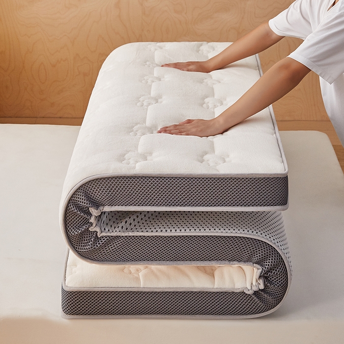 91家纺网 家纺一手货源 找家纺 优莱床垫 2026新款羊毛床垫-立体款 羊毛床垫立体米白