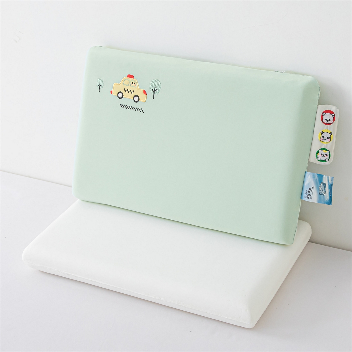 91家纺网 家纺一手货源 找家纺 麦肯锡 2026新款萌凉嘟嘟车面包记忆枕枕头枕芯 萌凉嘟嘟车-绿色