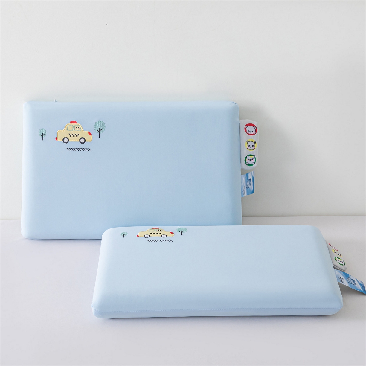 91家纺网 家纺一手货源 找家纺 麦肯锡 2026新款萌凉嘟嘟车面包记忆枕枕头枕芯 萌凉嘟嘟车-蓝色