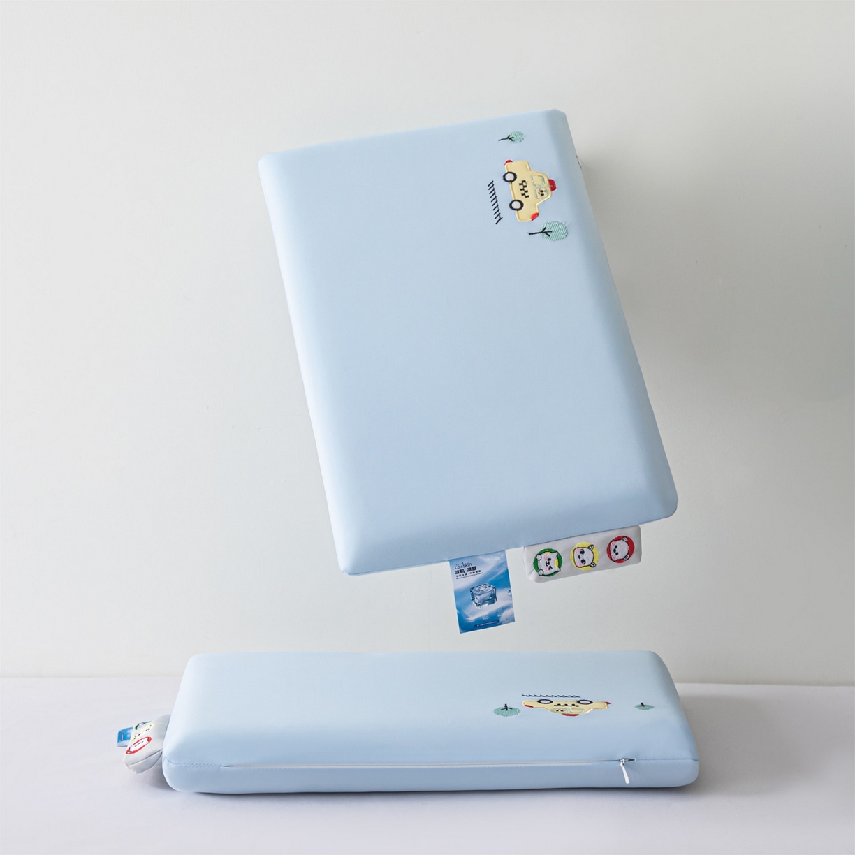 91家纺网 家纺一手货源 找家纺 麦肯锡 2026新款萌凉嘟嘟车面包记忆枕枕头枕芯 萌凉嘟嘟车-蓝色