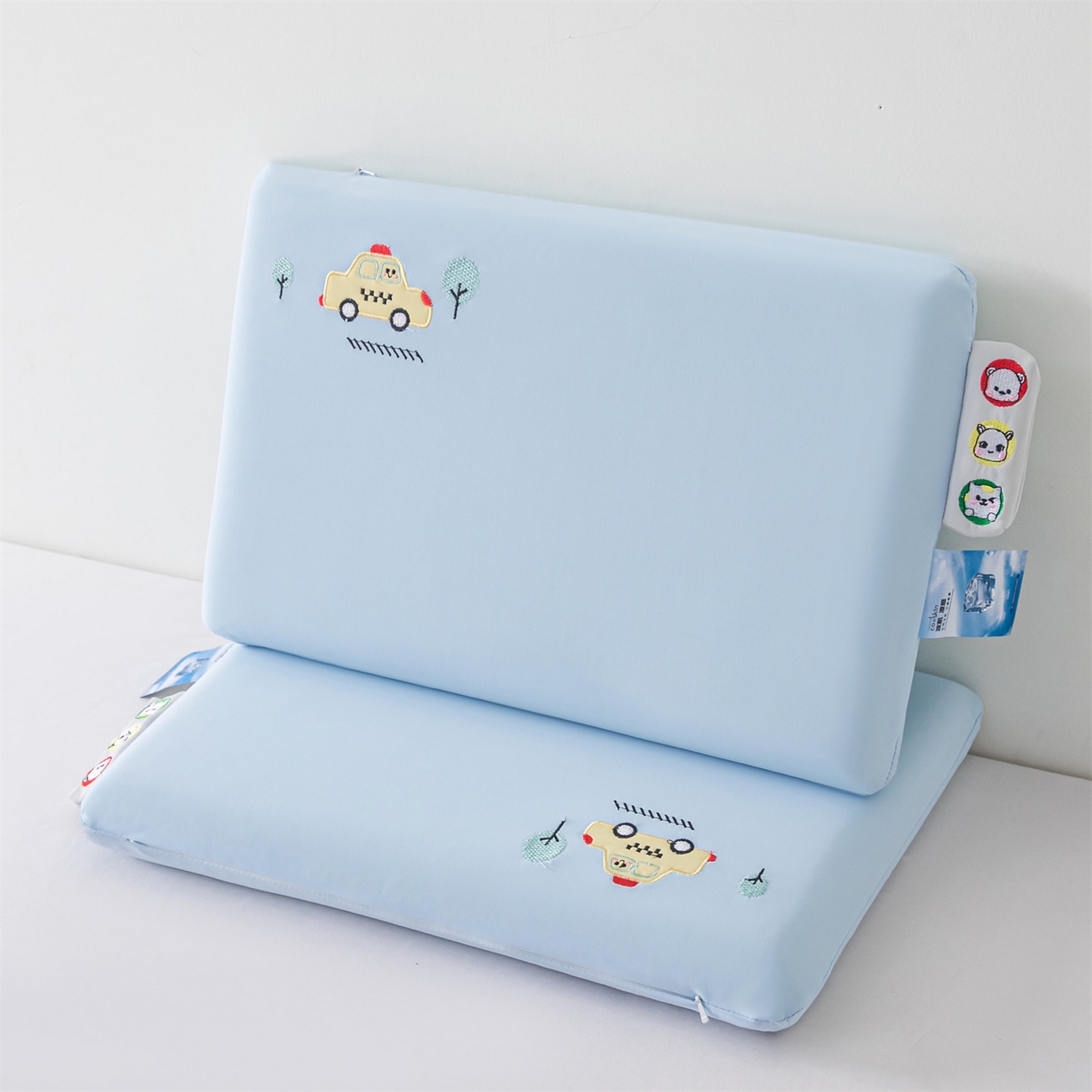 91家纺网 家纺一手货源 找家纺 麦肯锡 2026新款萌凉嘟嘟车面包记忆枕枕头枕芯 萌凉嘟嘟车-蓝色