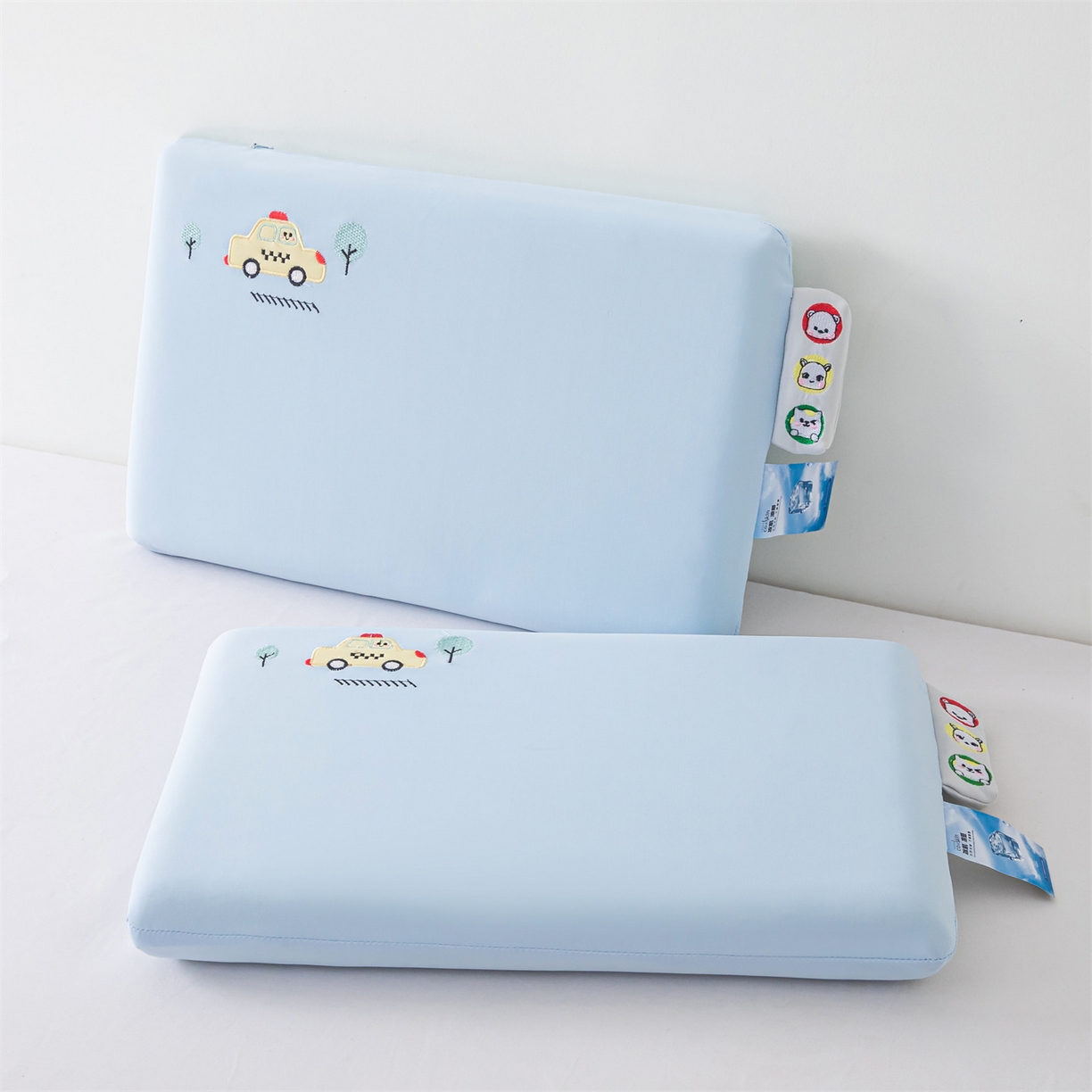 91家纺网 家纺一手货源 找家纺 麦肯锡 2026新款萌凉嘟嘟车面包记忆枕枕头枕芯 萌凉嘟嘟车-蓝色