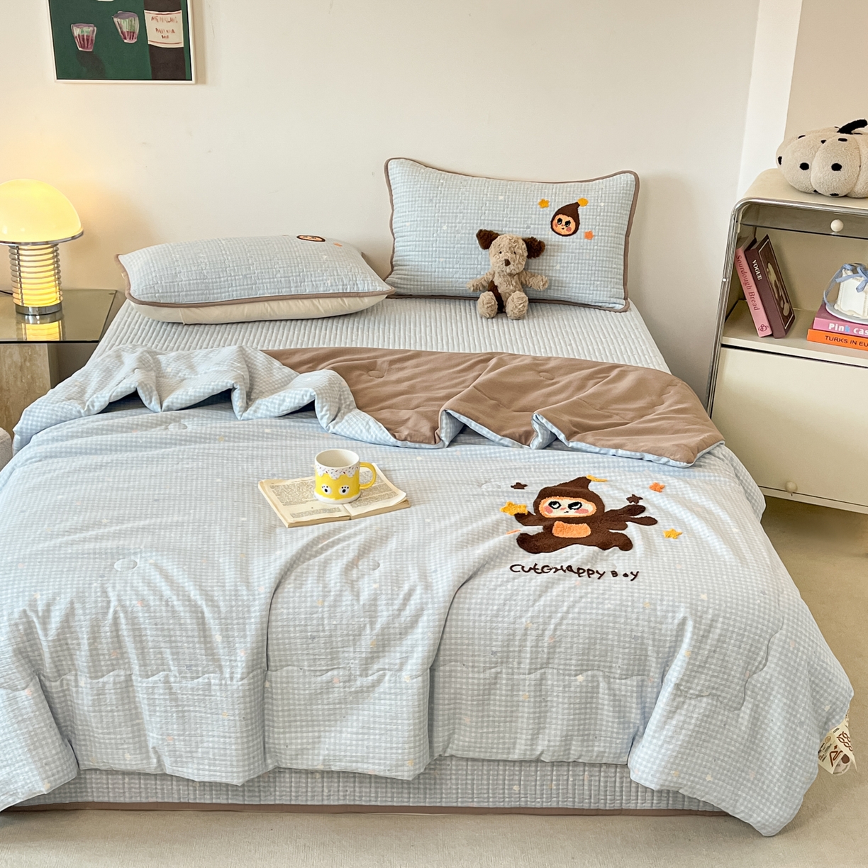 91家纺网 家纺一手货源 找家纺 （总）老帅的工厂店 2026新款云感双层纱毛巾绣夏被夏凉被空调被