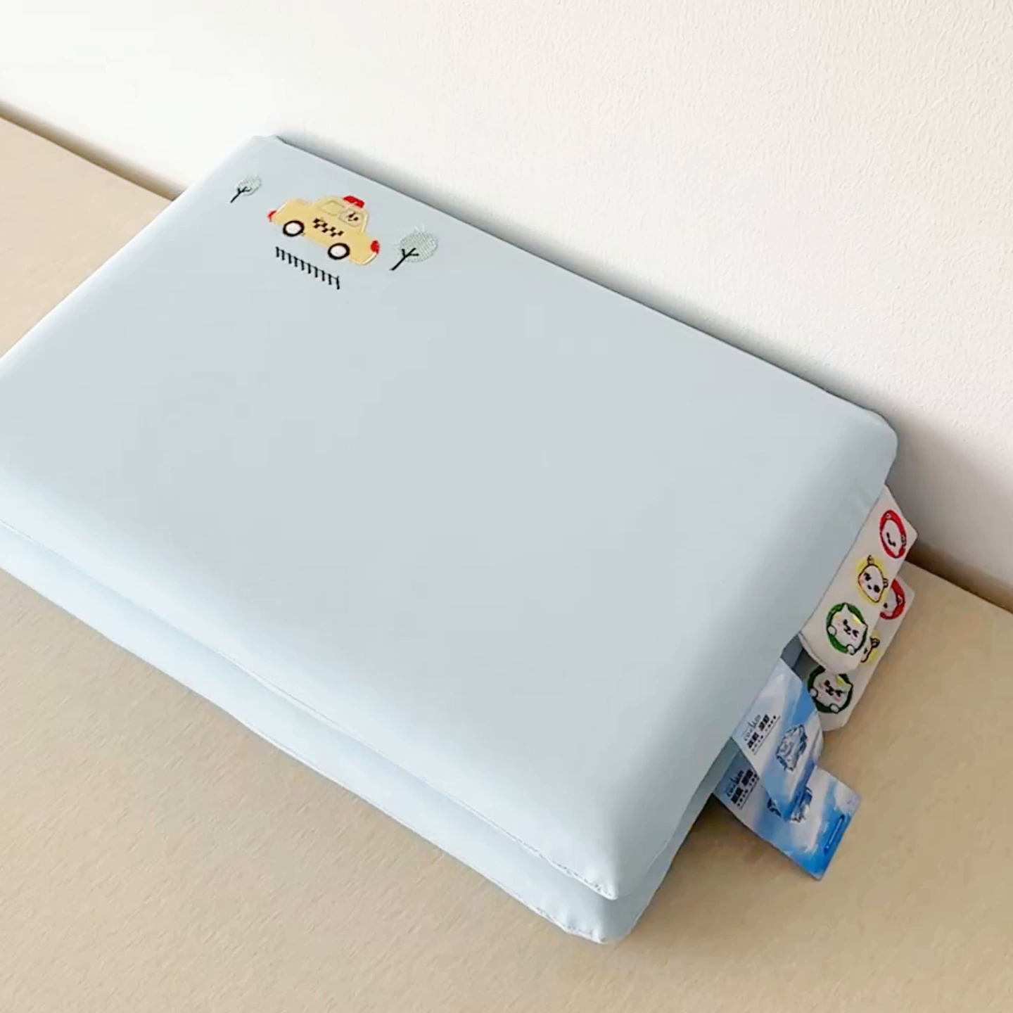 91家纺网 家纺一手货源 找家纺 麦肯锡 2026新款萌凉嘟嘟车面包记忆枕枕头枕芯 萌凉嘟嘟车-蓝色