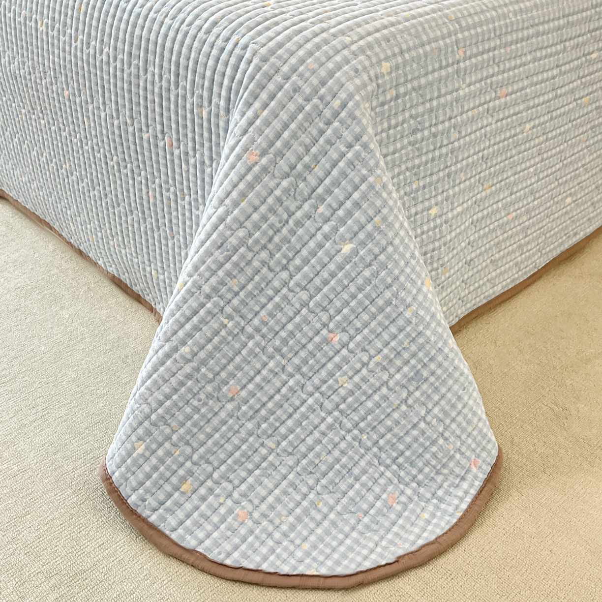 91家纺网 家纺一手货源 找家纺 （总）老帅的工厂店 2026新款云感双层纱毛巾绣夏被夏凉被空调被