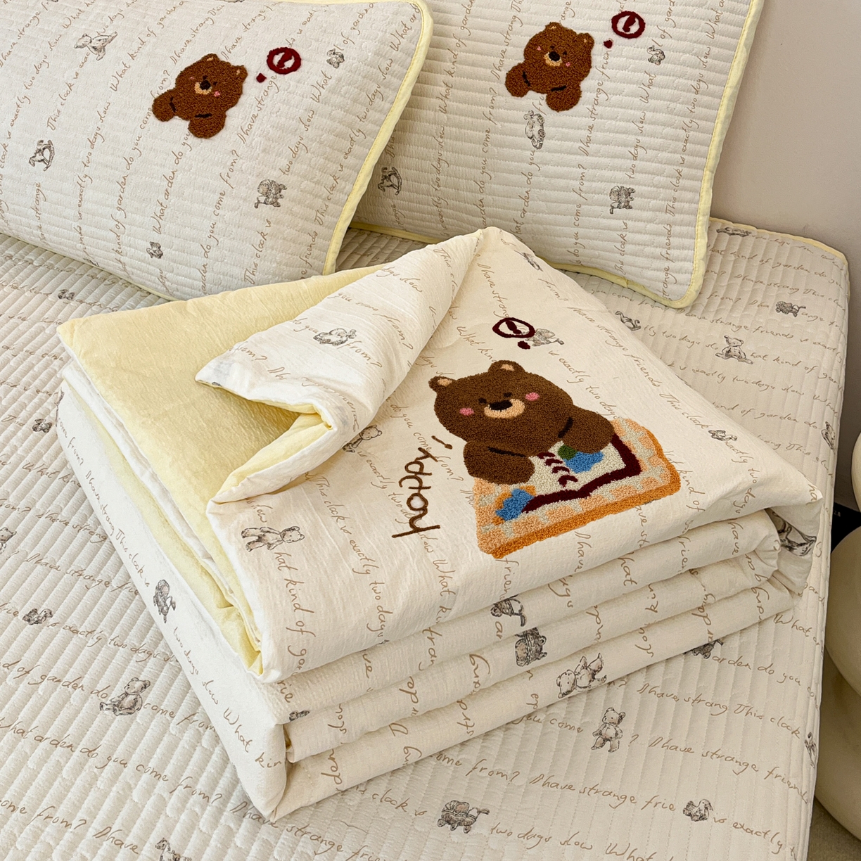 91家纺网 家纺一手货源 找家纺 （总）老帅的工厂店 2026新款云感双层纱毛巾绣夏被夏凉被空调被