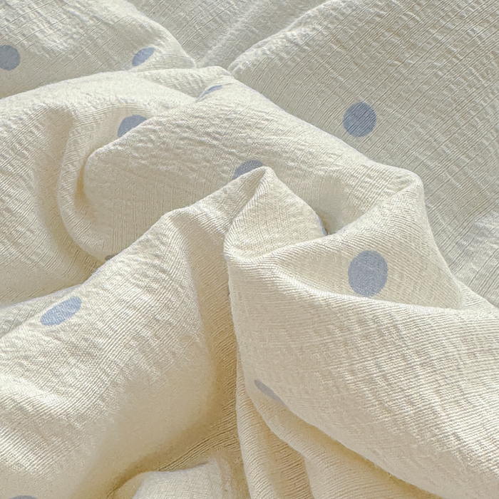 91家纺网 家纺一手货源 找家纺 初念 2026新款云感双层纱抗菌花边夏被夏凉被空调被-系列二（好温柔的夏被~） 晴风-海盐汤圆