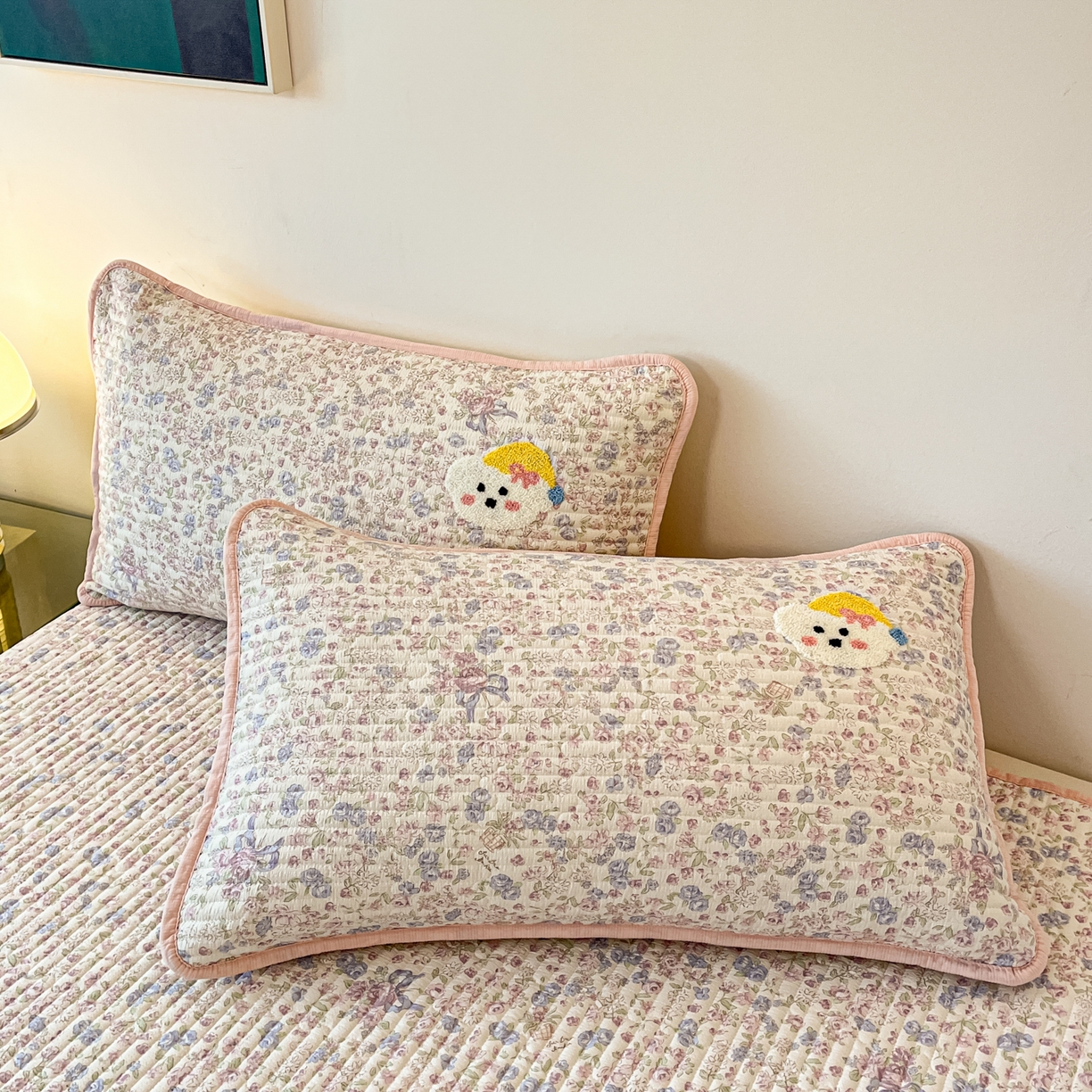 91家纺网 家纺一手货源 找家纺 老帅的工厂店 2026新款云感双层纱毛巾绣夏被夏凉被空调被 小熊酱