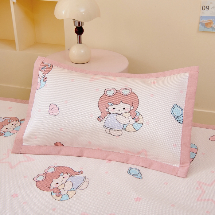 91家纺网 家纺一手货源 找家纺 （总）鱼宝 2026新款儿童凉感冰藤枕套冰丝枕头枕芯