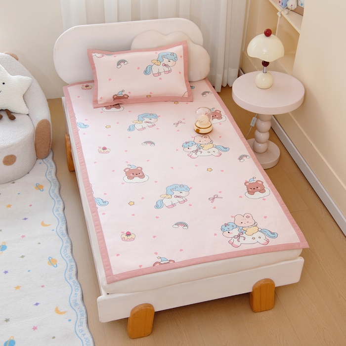 91家纺网 家纺一手货源 找家纺 鱼宝 2026新款儿童凉感冰藤枕套冰丝枕头枕芯 幸运小马