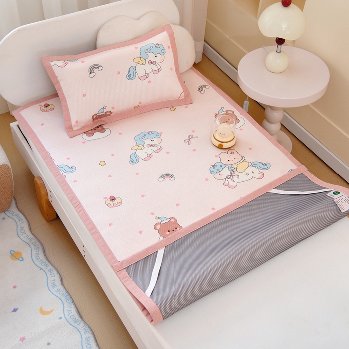 91家纺网 家纺一手货源 找家纺 鱼宝 2026新款儿童凉感冰藤枕套冰丝枕头枕芯 幸运小马