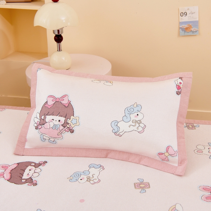 鱼宝 2026新款儿童凉感冰藤枕套冰丝枕头枕芯 魔法公主