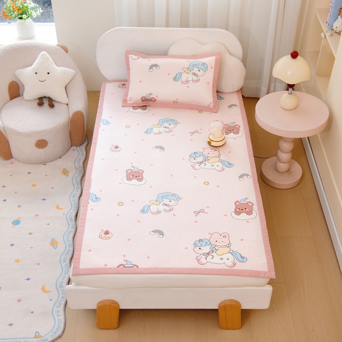 91家纺网 家纺一手货源 找家纺 鱼宝 2026新款儿童凉感冰藤枕套冰丝枕头枕芯 幸运小马