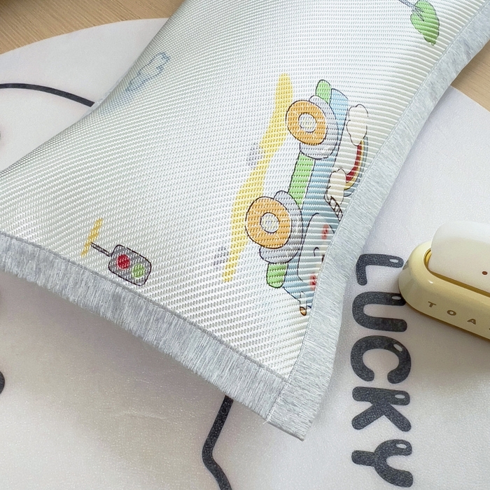 91家纺网 家纺一手货源 找家纺 鱼宝 2026新款儿童凉感冰藤枕套冰丝枕头枕芯 彩虹车队