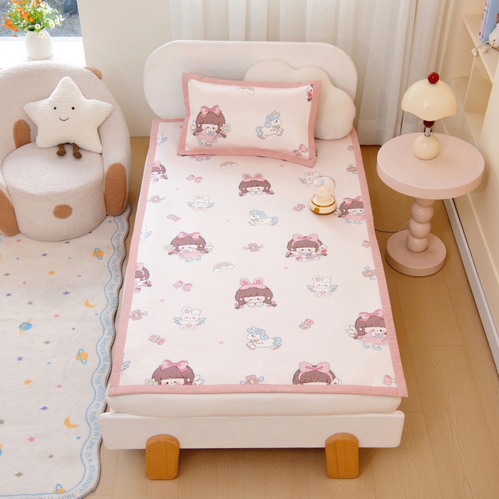 91家纺网 家纺一手货源 找家纺 鱼宝 2026新款儿童凉感冰藤枕套冰丝枕头枕芯 魔法公主