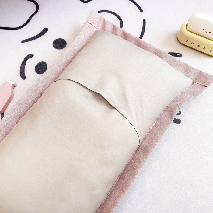 91家纺网 家纺一手货源 找家纺 鱼宝 2026新款儿童凉感冰藤枕套冰丝枕头枕芯 蝴蝶结小兔