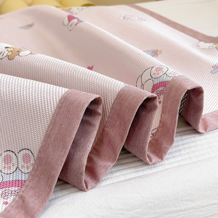 91家纺网 家纺一手货源 找家纺 鱼宝 2026新款儿童凉感冰藤枕套冰丝枕头枕芯 乐乐猫