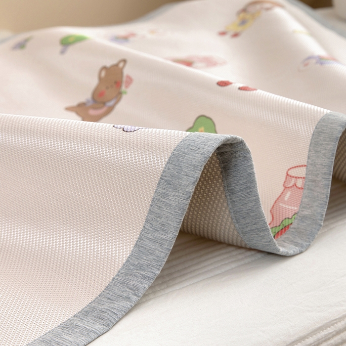 91家纺网 家纺一手货源 找家纺 鱼宝 2026新款儿童凉感冰藤枕套冰丝枕头枕芯 小兔姑娘
