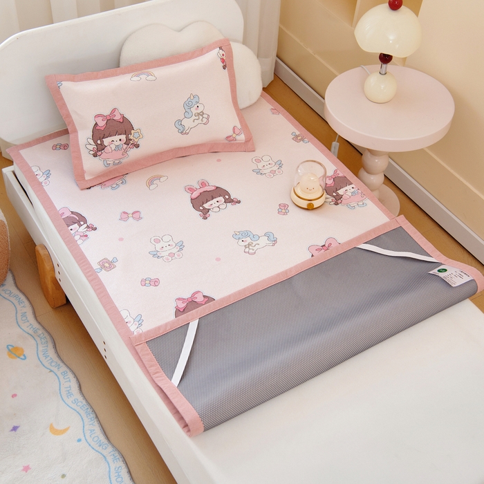 91家纺网 家纺一手货源 找家纺 鱼宝 2026新款儿童凉感冰藤枕套冰丝枕头枕芯 魔法公主