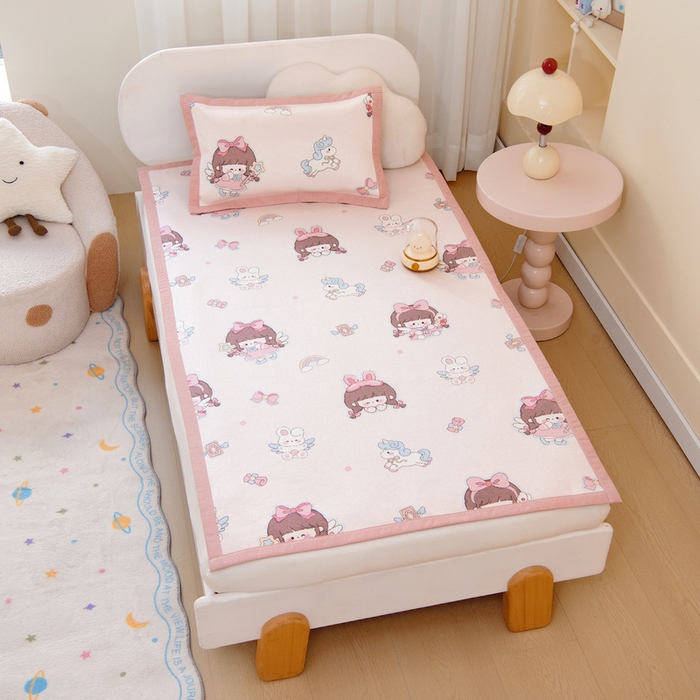 91家纺网 家纺一手货源 找家纺 鱼宝 2026新款儿童凉感冰藤枕套冰丝枕头枕芯 魔法公主