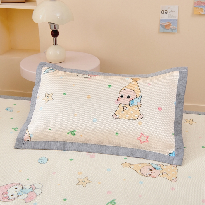 鱼宝 2026新款儿童凉感冰藤枕套冰丝枕头枕芯 星星梦
