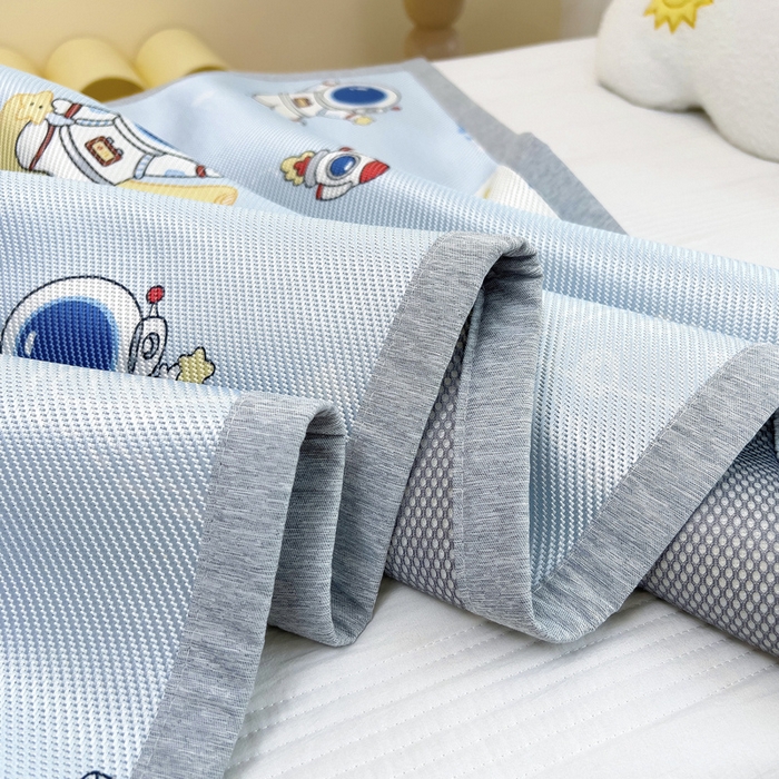 91家纺网 家纺一手货源 找家纺 鱼宝 2026新款儿童凉感冰藤枕套冰丝枕头枕芯 宇航员