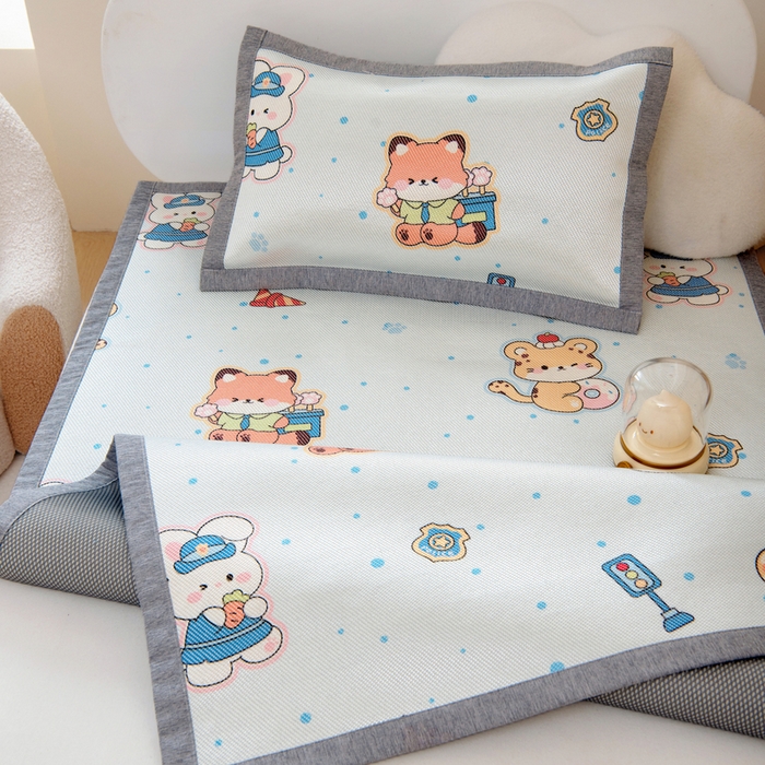 91家纺网 家纺一手货源 找家纺 鱼宝 2026新款儿童凉感冰藤枕套冰丝枕头枕芯 疯狂小动物