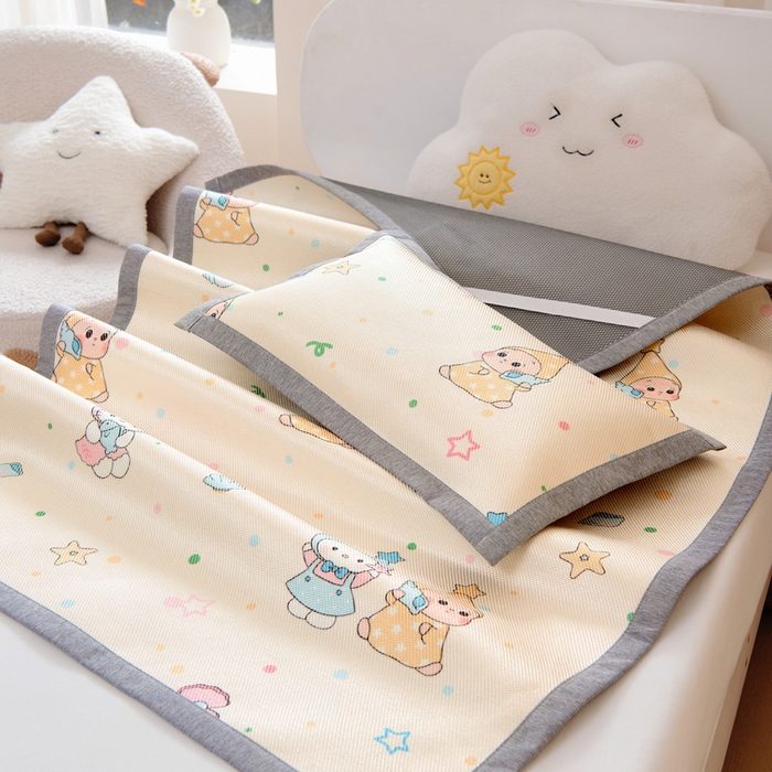 91家纺网 家纺一手货源 找家纺 鱼宝 2026新款儿童凉感冰藤枕套冰丝枕头枕芯 星星梦