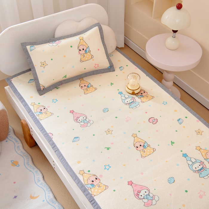 91家纺网 家纺一手货源 找家纺 鱼宝 2026新款儿童凉感冰藤枕套冰丝枕头枕芯 星星梦