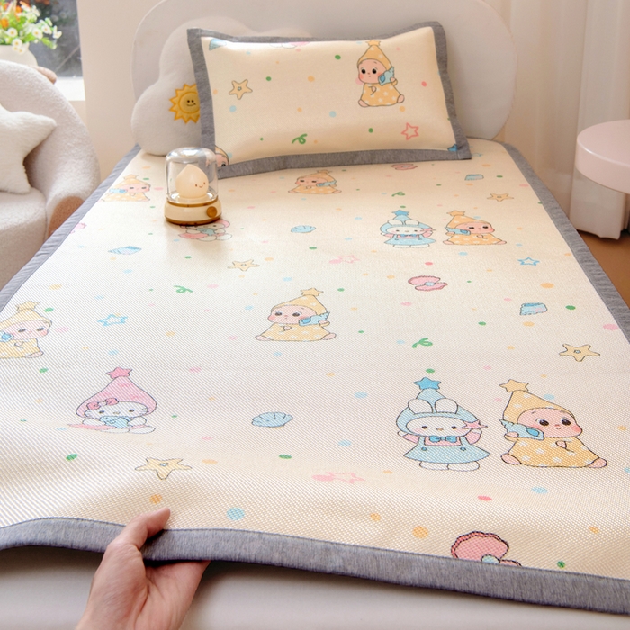 91家纺网 家纺一手货源 找家纺 鱼宝 2026新款儿童凉感冰藤枕套冰丝枕头枕芯 星星梦