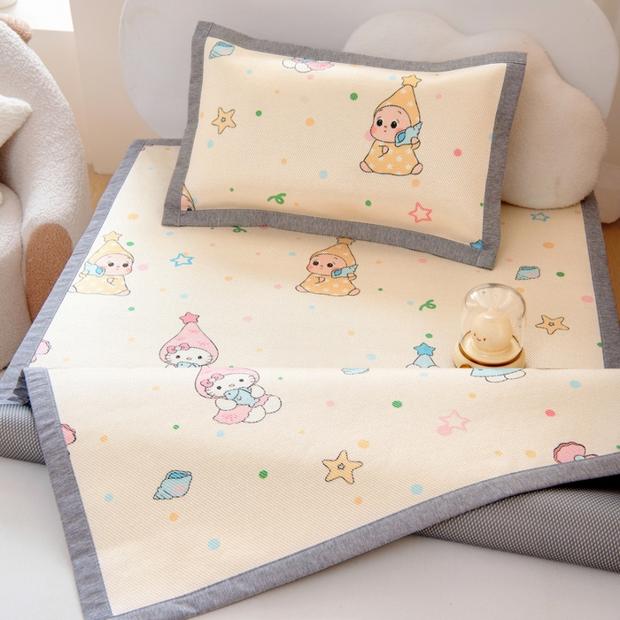 91家纺网 家纺一手货源 找家纺 鱼宝 2026新款儿童凉感冰藤枕套冰丝枕头枕芯 星星梦