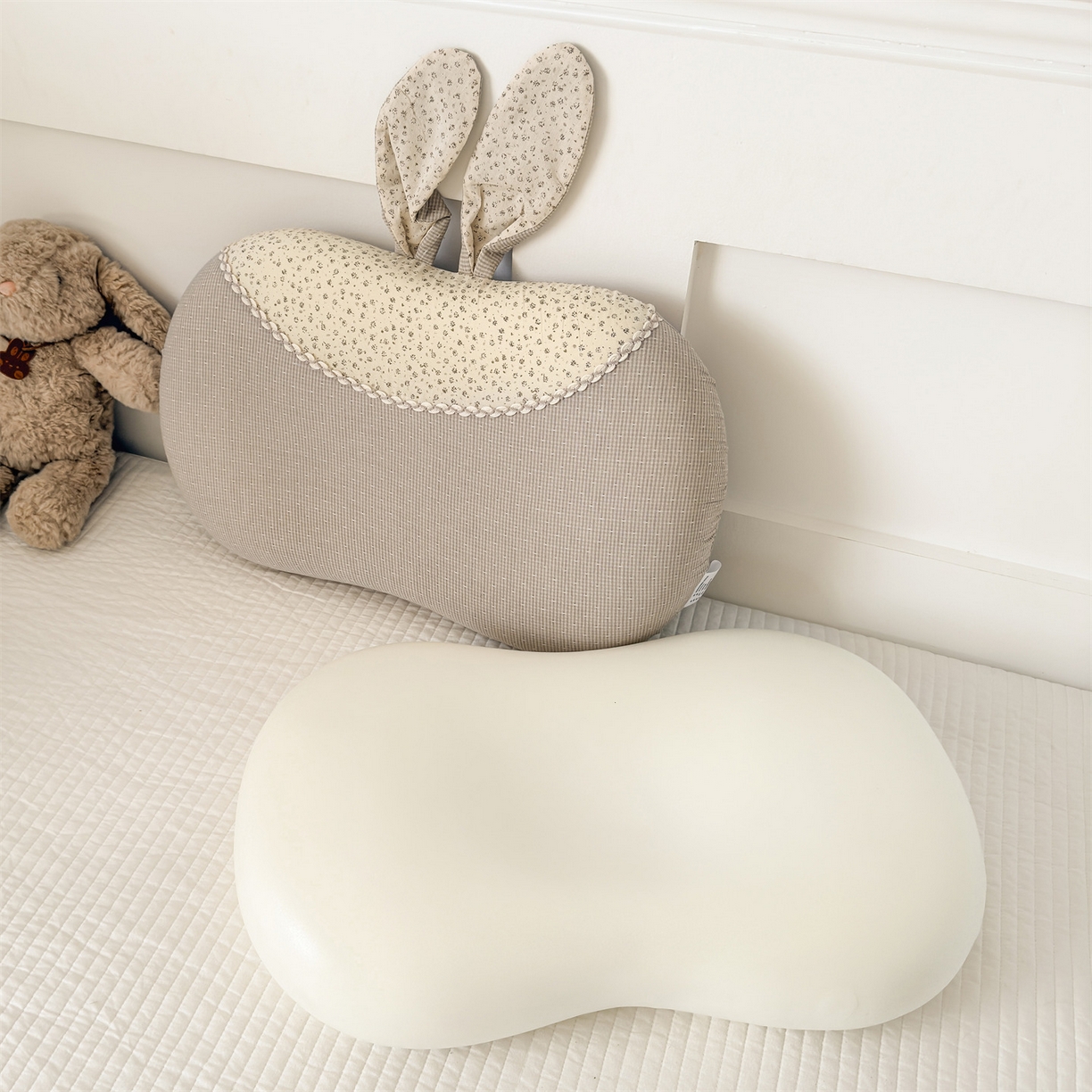 91家纺网 家纺一手货源 找家纺 麦肯锡 2026新款自然生活记忆枕枕头枕芯-折耳兔 折耳兔-灰色