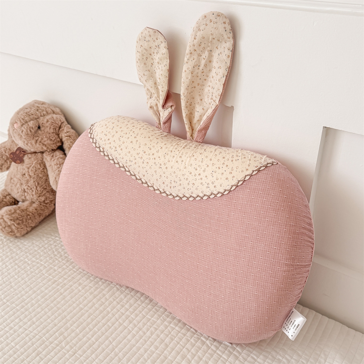 91家纺网 家纺一手货源 找家纺 麦肯锡 2026新款自然生活记忆枕枕头枕芯-折耳兔 折耳兔-粉色